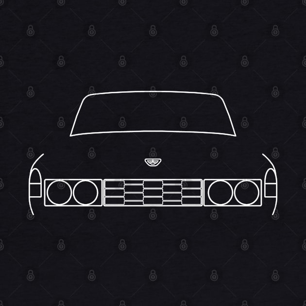 Rover P6 classic car outline graphic (white) by soitwouldseem